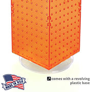 Azar Displays Pegboard + Hooks / Orange / 8" W x 20" H Display Racks