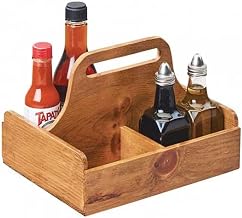 CAL-MIL Reclaimed Wood Madera 4 Section Table Caddy, 9.75 x 8 x 7.5 inch - 1 each.