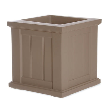 Square Polyethylene Cape Cod 14 x 14 Patio Planter by Mayne – 3.1 gallons, Polyethylene (PE), Model 4836-C