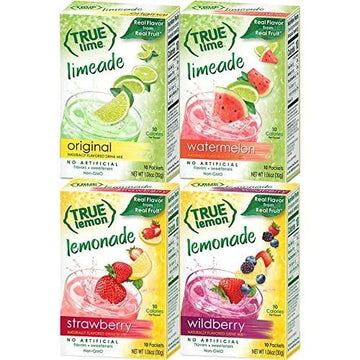 Lemonade and Limeade Variety Pack by True Citrus – 1.06 Ounce (Pack of 4)