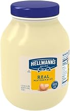 Hellmann's Real Mayonnaise Bulk 4-Pack | Creamy Mayo Gallon Jars for Food Service & Restaurants (128 oz per Jar, 4 Count Case) | Gluten-Free, Made with Cage-Free Eggs