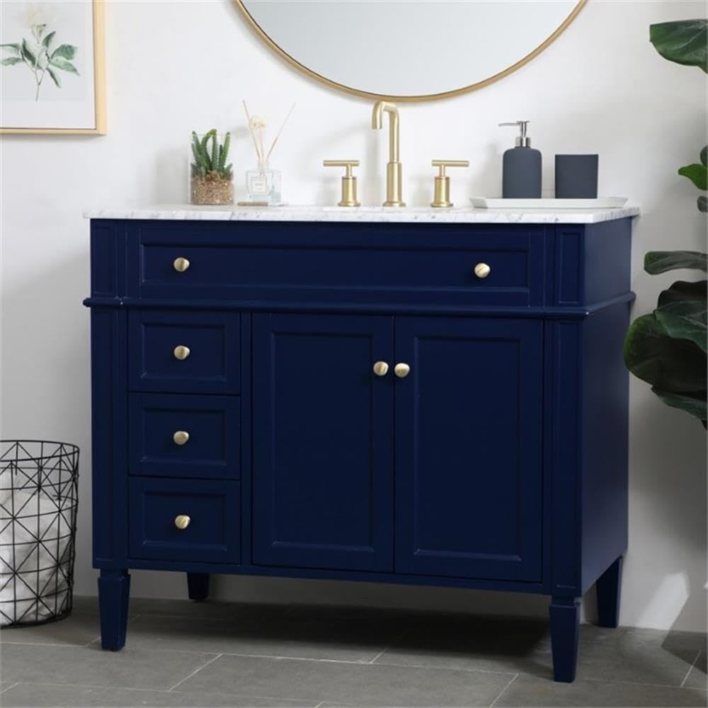 Elegant Decor 40" - Single / Blue / Modern Wheel Care