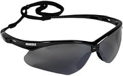 KLEENGUARD V30 Nemesis Safety Glasses, Black Frame, Smoke Anti-Fog Lens