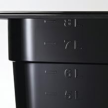 HUBERT Half-Size Polycarbonate Cold Food Pan, Black - 12 4/5" L x 10 3/7" W x 6" D