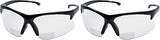 KLEENGUARD V60 30-06 Readers Safety Sunglasses (19891), Clear Readers with +2.5 Diopters, Black Frame, 6 Pairs/Case (Pack of 2)