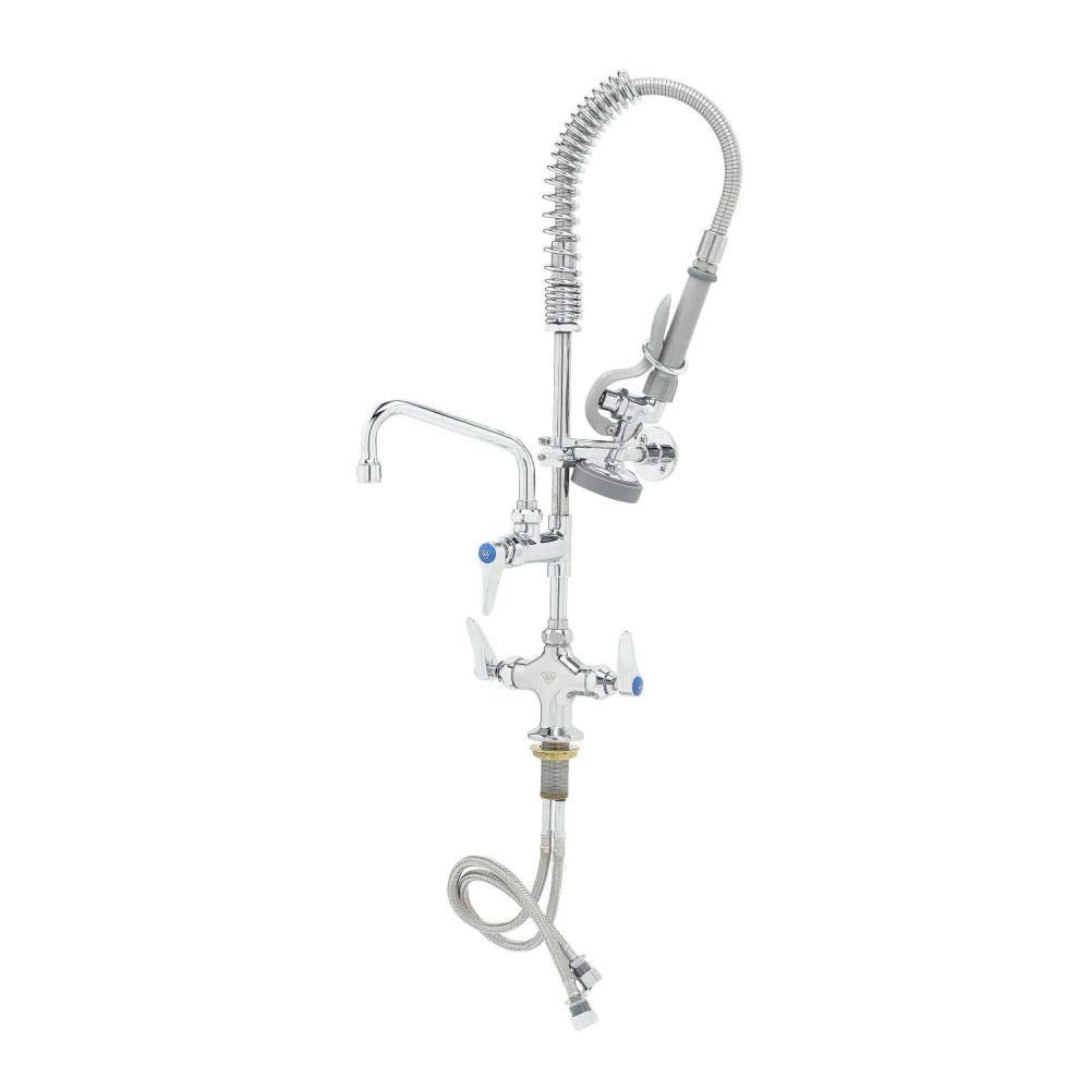 Mini-Pre Rinse Faucet. Single Hole Deck Mount Faucet with 6" Swing Nozzle by T&S Brass – not_applicable, Model MPZ-2DLN-06