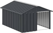 vidaXL Dog House Anthracite 45.9"x60.2"x32.1" Galvanized Steel