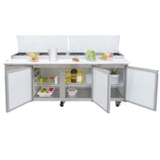 91 7/8" Pizza Prep Table w/Refrigerated Base by MOTAK – 96.46x37.01x45.67, In Description, Check Images, Model MPR-93-X