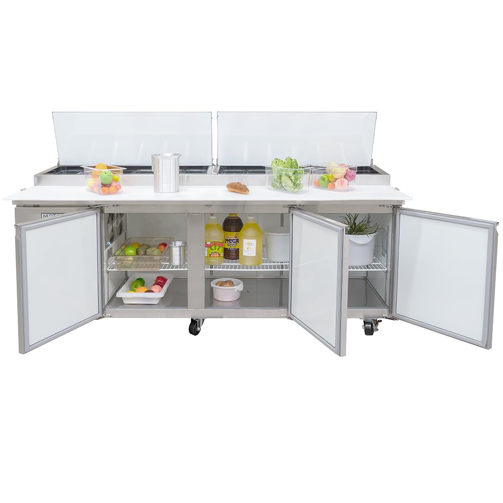 91 7/8" Pizza Prep Table w/Refrigerated Base by MOTAK – 96.46x37.01x45.67, In Description, Check Images, Model MPR-93-X
