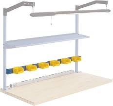 Global Industrial Steel Bin Rail, 96"W, Blue