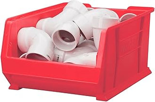 Akro-Mils 30288 Super-Size AkroBins Plastic Storage Bins, Space-Saving Stackable Bins for Garage, Classroom, Warehouse Organization, 24" L x 16" W x 11" H, Red, 1-Pack