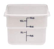 Camsquare Container White 12 Qt by Cambro – 12 quarts, Polyethylene, white, Model 2SFSP148