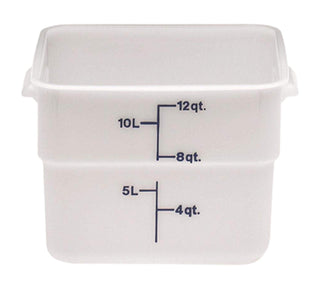 Camsquare Container White 12 Qt by Cambro – 12 quarts, Polyethylene, white, Model 2SFSP148