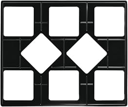 HUBERT Food Display Tiles, Full Double-Size Black Melamine Square Garnish Bowl Cut-Out - 21 1/2" L x 25 1/2" W