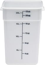 Cambro 22SFSP148 Poly Square 22 Quart White Case of 6