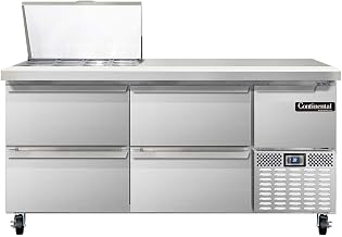 CRA68-12M-D Mighty Top Refrigerated Base Sandwich Unit, 68" W, With 12 Pan Openings & Drawers