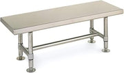 Metro GB1672S Stainless Steel Gowning Bench, 16"W x 72" L x 18" H