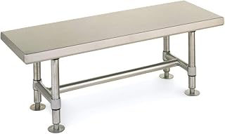 Metro GB1672S Stainless Steel Gowning Bench, 16"W x 72" L x 18" H