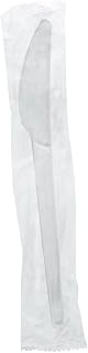 Vegware Compostable CPLA White Plastic Knife, Case of 1000, Individually Wrapped Disposable Knives, Renewable Material Made from Plants, Sturdy and Strong, Hot or Cold Applications