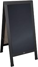 Flash Furniture Magnetic A-Frame Chalkboard Sign, 48" x 24", Black
