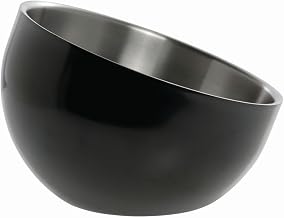HUBERT Serving Bowl Black Stainless Steel with Double Walls Angled - 9 1/2 Dia