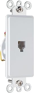 Legrand-Pass & Seymour 26TE14WCC10 Telephone Single Decorator Outlet Insert, White