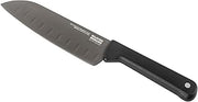 Kuhn Rikon ICED Santoku Knife 6.3 Inch, Ice Hardened German Stainless Steel, Razor Sharp Titanium Coated Blade, Precision Everyday Kitchen Knife