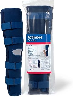 Actimove Professional Genu Eco Knee Immobilizer | Secure Knee Brace for Recovery, Fractures, Instability, ACL, MCL, Meniscus Tear, Arthritis, Displacement & Post Surgery Recovery, Blue - Choose Your Length & Size