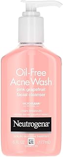Neutrogena Oil-Free Acne Wash Face Cleanser, Pink Grapefruit 6 oz (5 Pack)