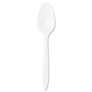 Dart Style Setter Medium Weight White Plastic Fork - 1000 / CS by HUBERT – Plastic, White, Pack of 1000, Model F6BW