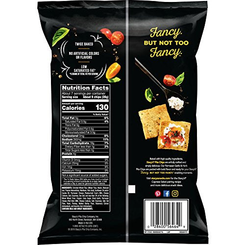 Stacy's Parmesan Garlic & Herb / 7.3 Ounce (Pack of 12) / 1 Pita