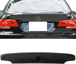 Fit 2007-2013 BMW E92 3-Series Coupe & E92 M3 Trunk Spoiler CSL Style | IKON MOTORSPORTS, Unpainted Black, ABS Plastic, Rear Trunk Lid Spoiler Wing Lip