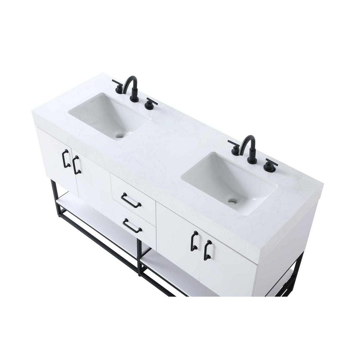 Caroline Bathroom Vanity White by Lighting Design – Wood, White, Model VF29260DWH