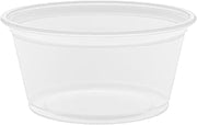 125 Ct Dart Portion Containers and Lids 2 Oz Medium Size, Clear