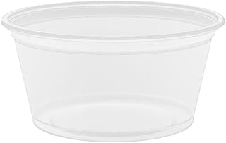 125 Ct Dart Portion Containers and Lids 2 Oz Medium Size, Clear