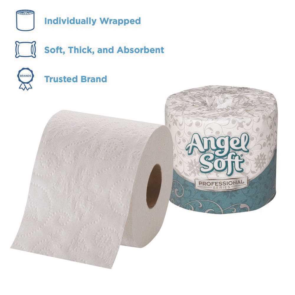PS Bathroom Tissue by Angel Soft – 4", Paper, white, Model GEP16620 -SPR