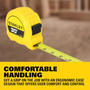 STANLEY 9.1 m / Black, Yellow / Industrial Tape Measures
