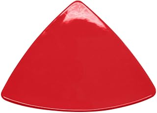 CAC China 8 1/2 inch Triangular Flat PlateRed 24 Ct