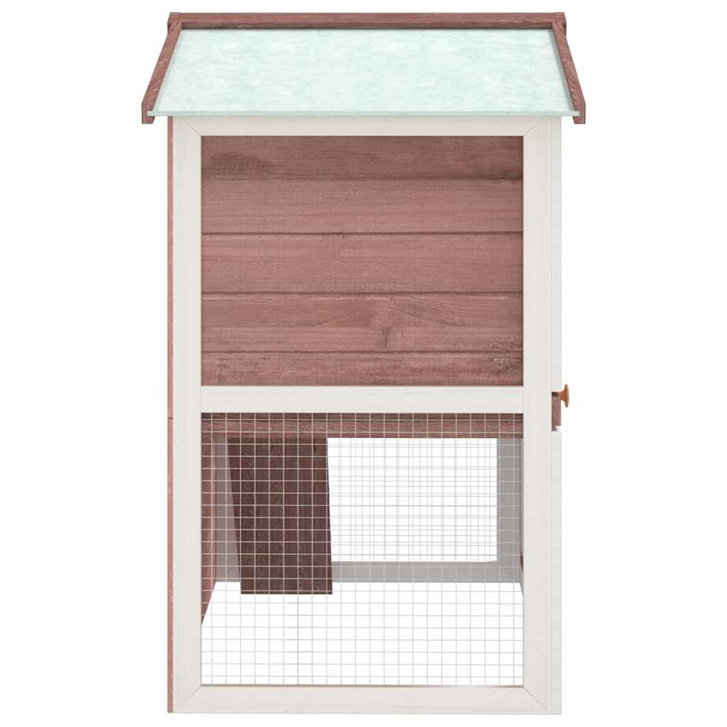 Outdoor Rabbit Hutch 3 Doors Brown Wood by vidaXL – Wood, Brown, Model 170838