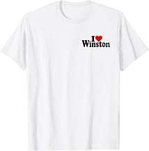 I LOVE HEART WINSTON NAME ON A TEE T-Shirt
