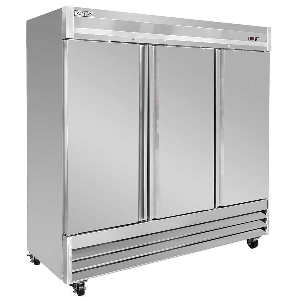 80 4/5" Three Section Reach In Refrigerator by MOTAK – 83.46x35.04x83.46, In Description, Check Images, Model MSD-3DR-BAL-X