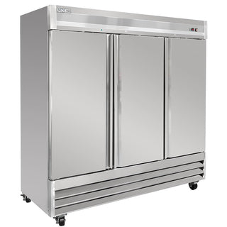 80 4/5" Three Section Reach In Refrigerator by MOTAK – 83.46x35.04x83.46, In Description, Check Images, Model MSD-3DR-BAL-X