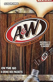 Lot of 6 Boxes A & W Root Beer Singles (6 Count per box)