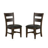 Brown Ladderback Wood Dining Chairs Set of by Starlight Canyon Home – Solid Wood, Mahogany, Brown, Pack of 2