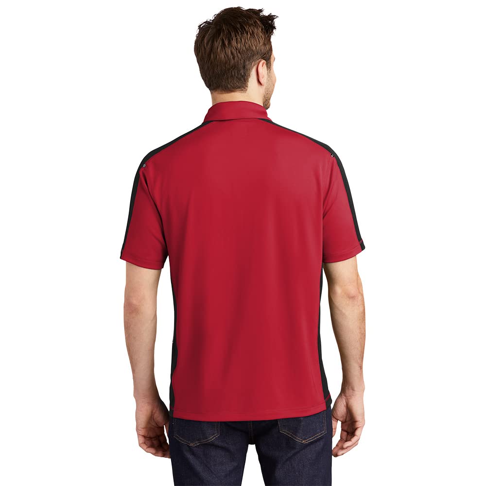 ® - Trax Polo. OG by OGIO – Signal Red/ Blacktop/ Silver Grey