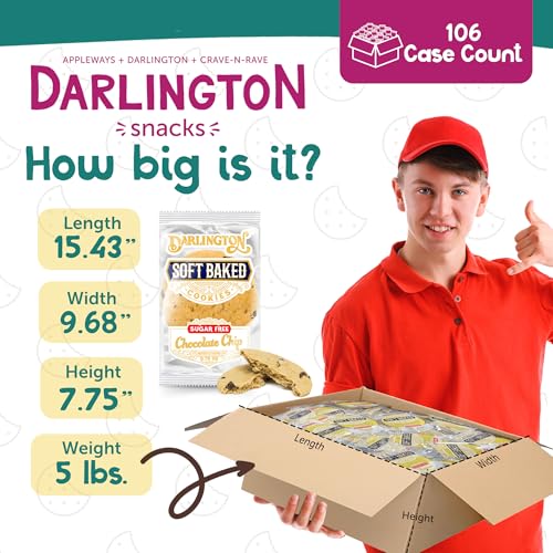 Darlington Snacks Chocolate Chip (Sugar-Free) / 0.75 Ounce (Pack of 106) / 106 Chocolate