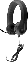 Kid's Flex-Phones TRRS Headset with Gooseneck Microphone by HamiltonBuhl – Foam, Electronics, Steel, Black, Model HECKFX2BLK