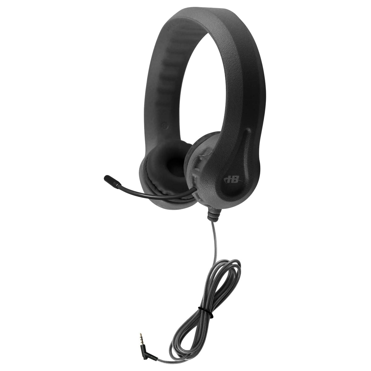 Kid's Flex-Phones TRRS Headset with Gooseneck Microphone by HamiltonBuhl – Foam, Electronics, Steel, Black, Model HECKFX2BLK
