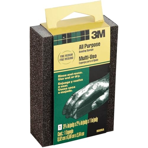 3M Clear / 3-3/4 in x 2-5/8 in / Fine/Medium Sanding Sponges
