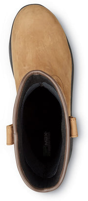Mens Brown MaxTRAX Comp Toe WP SD SRO Wellington 9.0 M by SR Max – 9, Leather, Brown, Model Midland